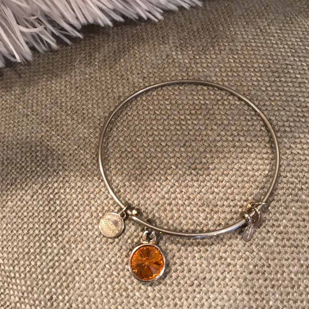 Alex and Ani topaz birthstone bracelet